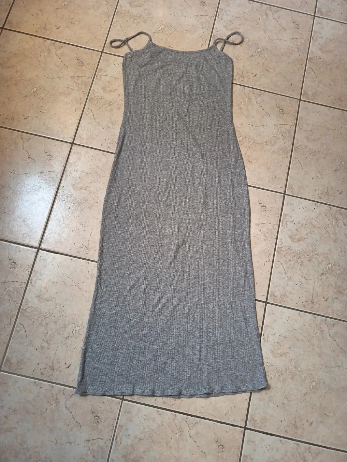Robe longue grise